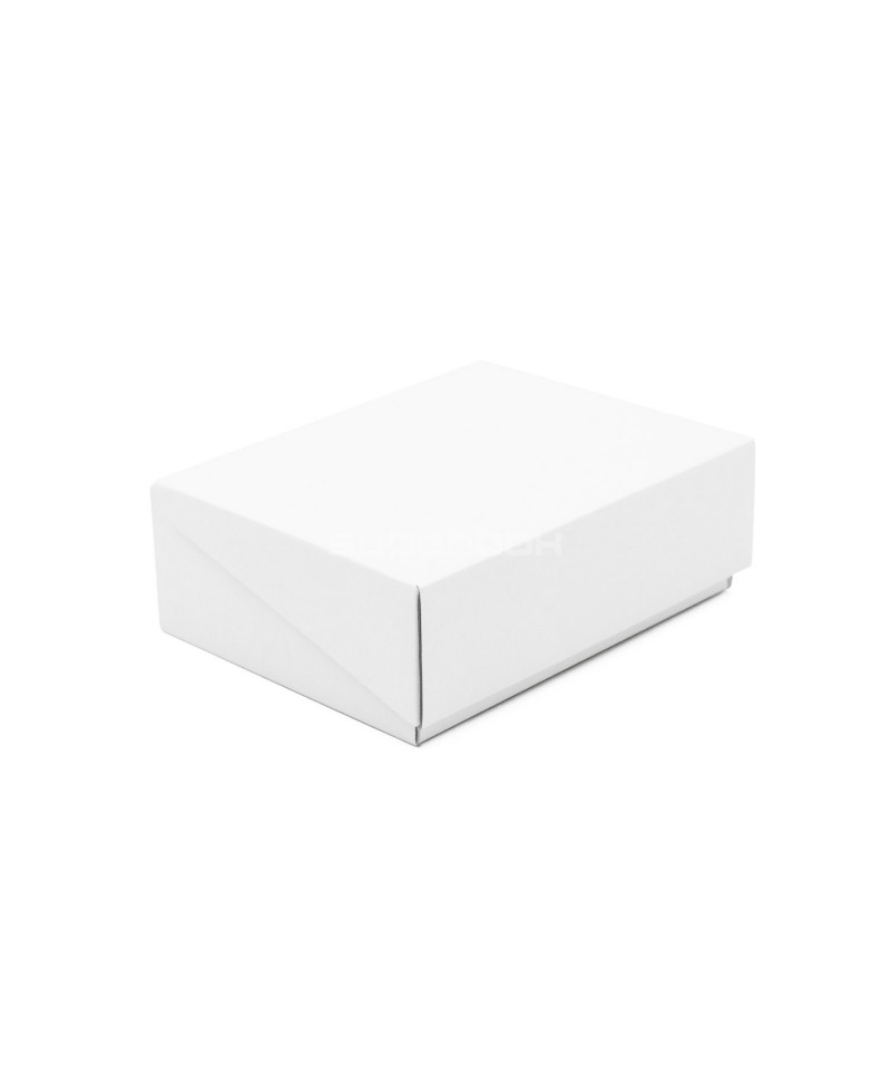Маленькая белая подарочная коробка с откидной крышкой