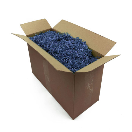 Rigid Dark Blue Shredded Paper - 2 mm, 1 kg