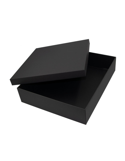Очень большая красивая подарочная коробка черного квадрата с крышкой