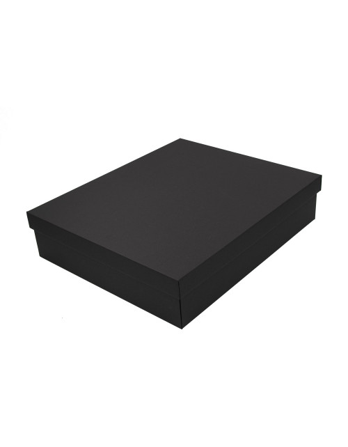 Очень большая красивая подарочная коробка черного квадрата с крышкой