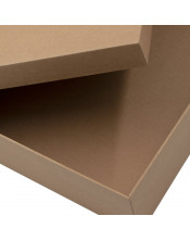 Очень большая красивая коричневая квадратная подарочная коробка с крышкой