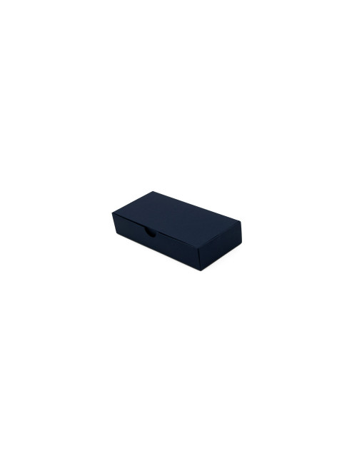 Удлиненная подарочная коробка из декоративного картона синего цвета