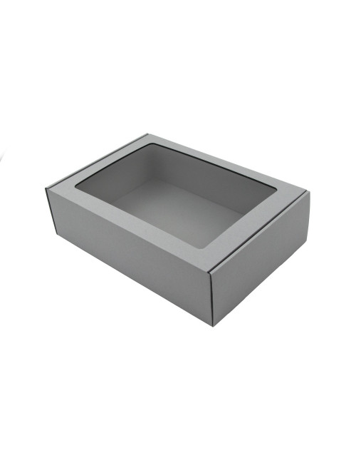 Grey A4 Size Gift Box With Window