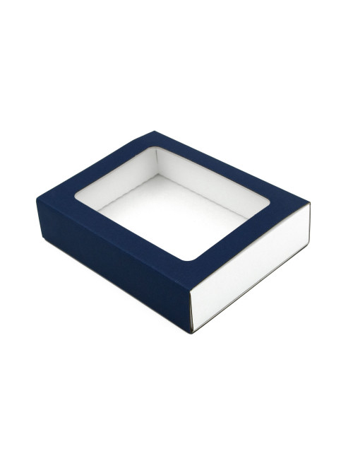 Pull-out Gift Box with Blue Sleeve, White Bottom and Window