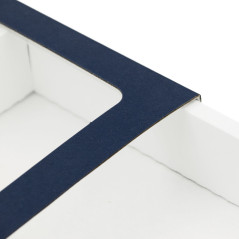 Pull-out Gift Box with Blue Sleeve, White Bottom and Window