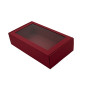 Cherry Red Gift Box with Clear Window