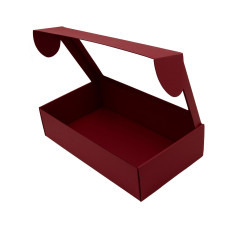 Cherry Red Gift Box with Clear Window