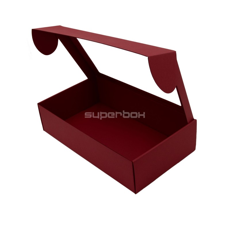 Cherry Red Gift Box with Clear Window