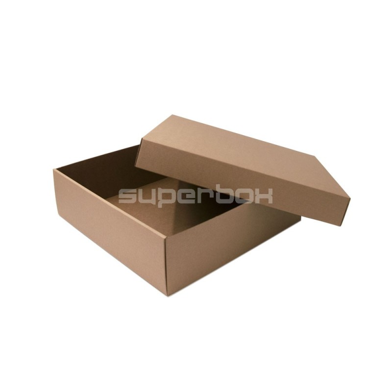 Large Brown Square Gift Box of Height 10 cm