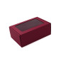 Cherry Red A5 Size Gift Box with Clear Window