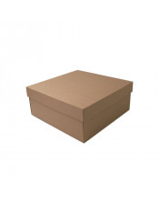 Large Brown Square Gift Box, 14 cm Height for Toys