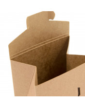 Коричневая коробка для упаковки украшений, высота 12 см