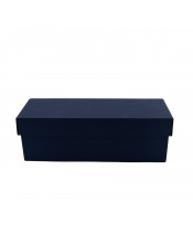 Откидная крышка, горизонтальная темно-синяя подарочная коробка