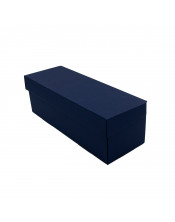 Откидная крышка, горизонтальная темно-синяя подарочная коробка