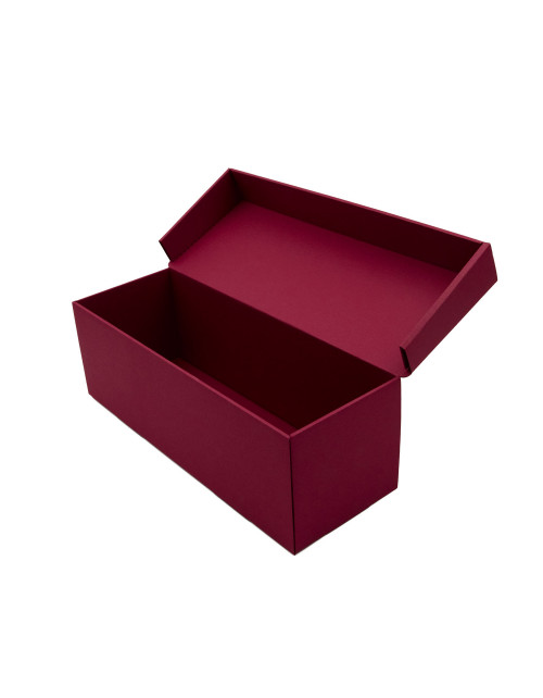 Откидная крышка, горизонтальная вишнево-красная подарочная коробка
