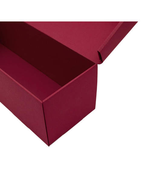 Откидная крышка, горизонтальная вишнево-красная подарочная коробка