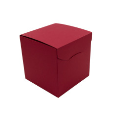 Large Cherry Red Cube-shaped Box for Business Gifts