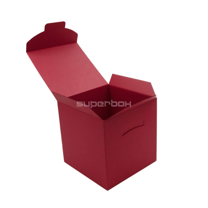 Cherry Red Large Cube-shaped Box