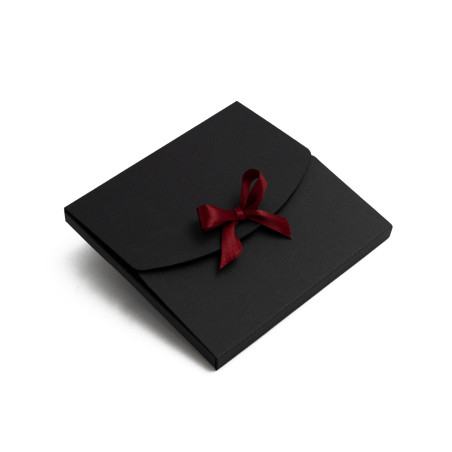 Чёрный конверт из гофрокартона, 155x155x10 мм