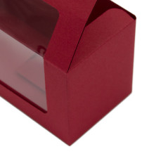 Cherry Red Gift Box for Three Jars