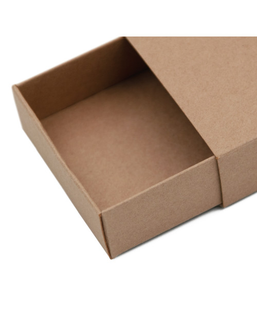 Подарочная выдвижная коробка коричневого цвета