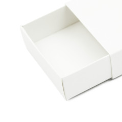 White Matchbox Type Gift Box from Cardboard