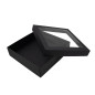 Black Square Gift Box with Window, Height 10 cm Black Square Gift Box with Window, Height 10 cm