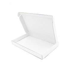 Flat Oblong White Box for Shipping Items