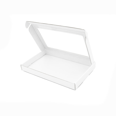 Flat Oblong White Box for Silk Scarf