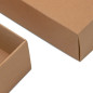 Long Brown Bottom-Lid Cardboard Box for Cookies