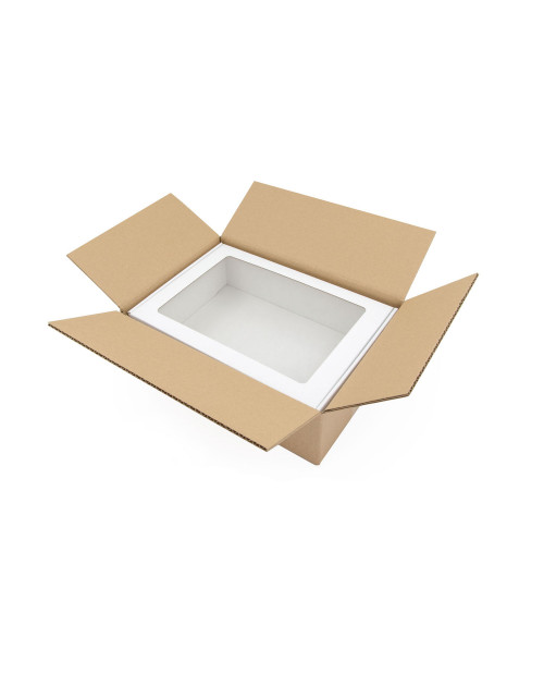 Зеленая подарочная короТранспортная упаковка индивидуально адаптирована для подарочной коробкибка формата A4 Premium с окошком
