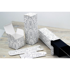 A Set of Cardboard Boxes for a Home Fragrance and a Candle