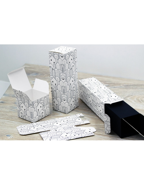 A Set of Cardboard Boxes for a Home Fragrance and a Candle
