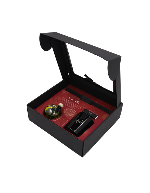 Black box with Ribbon for Aromatic Candle and Home Fragrance
