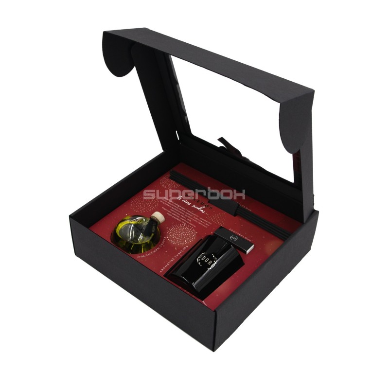 Black box with Ribbon for Aromatic Candle and Home Fragrance