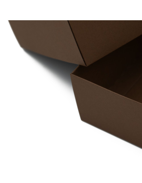Сиреневая подарочная коробочка из картона с крышкой