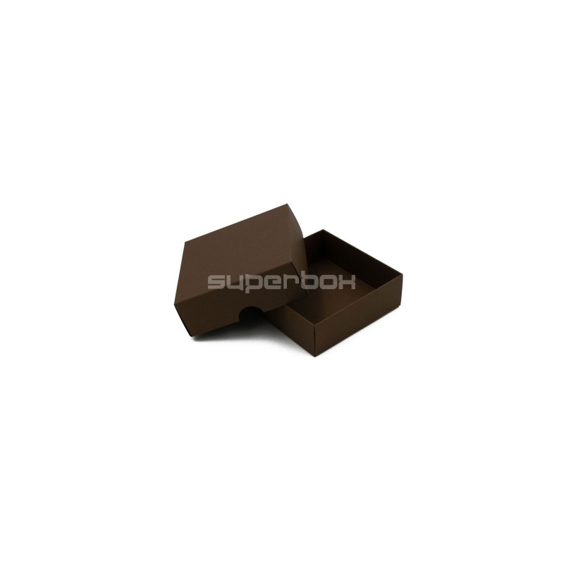 2-PC Small Square Dark Brown Gift Box