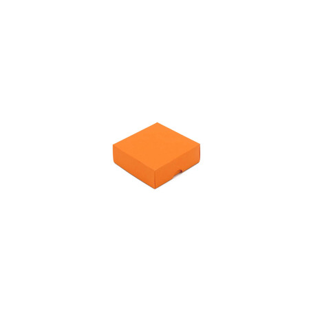 Two Piece Small Square Orange Cardboard Gift Box