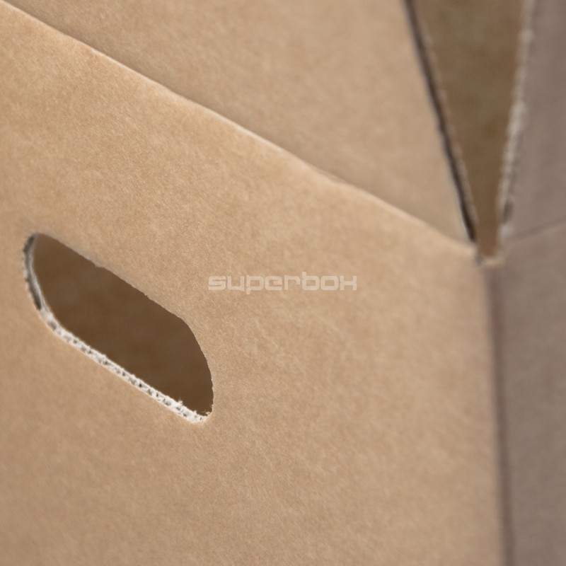 Large Cardboard Box with Cut-Out Handles