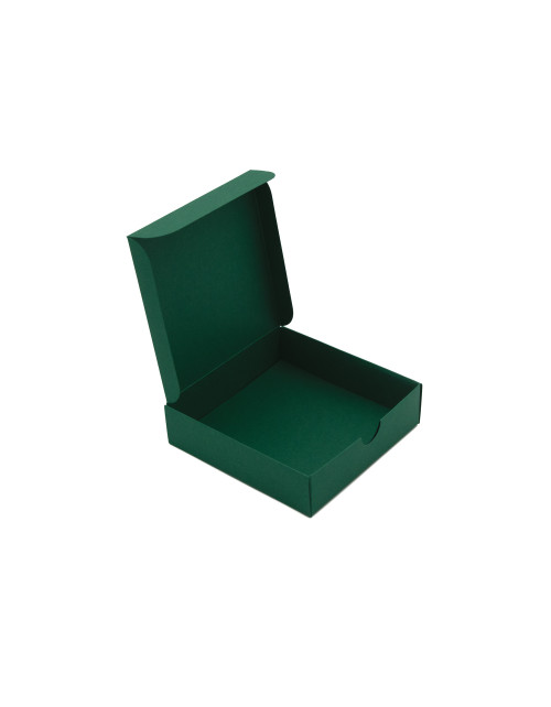 Квадратная подарочная коробочка из зеленого декоративного картона