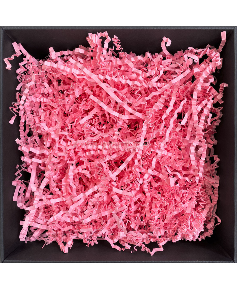 Жесткая измельченная бумага розового цвета - 4 мм, 1 кг