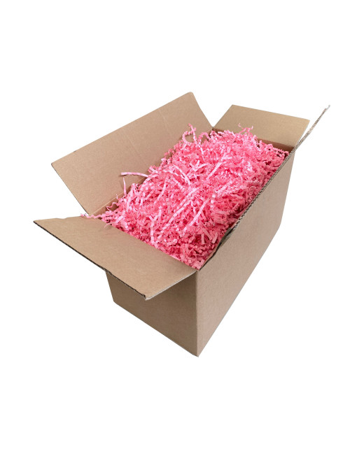 Жесткая измельченная бумага розового цвета - 4 мм, 1 кг