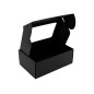 Black A5 Size Gift Box with Clear Window and Blacklines