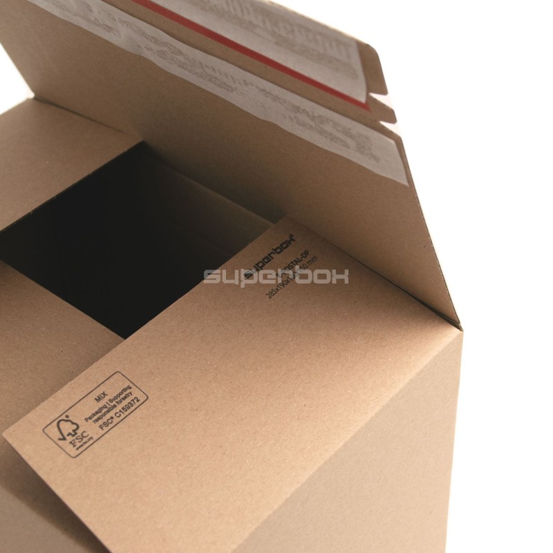 E-commerce Box With Tear-off Adhesive Tape