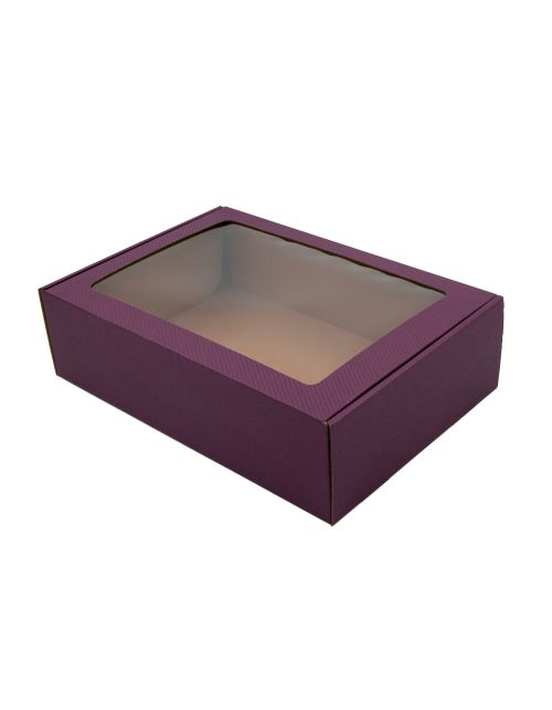 Purple A4 Format Box with Window and LINES print