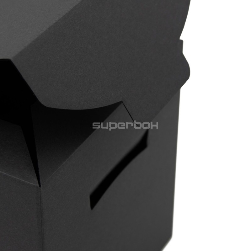 Large Black Cube-shaped Box