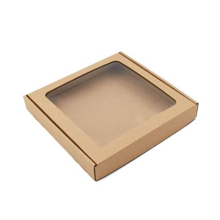 Brown Box with a PVC Window, 6 cm of Height