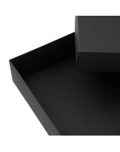Musta värvi kaheosaline kinkekarp šokolaadi jaoks