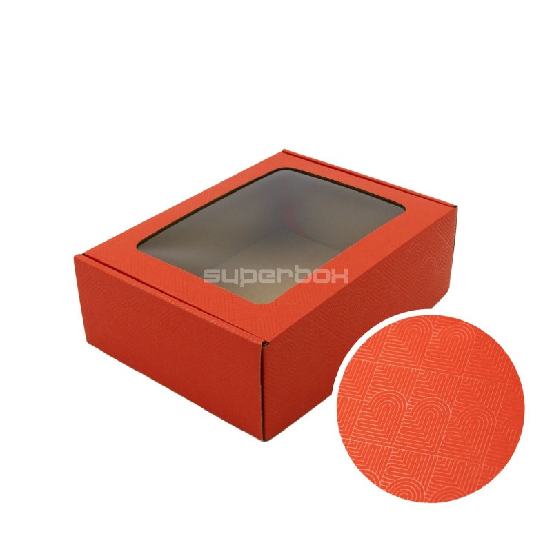 A5 format Gift Box with Window and Glossy HEART Print A5 format Gift Box with Window and Glossy HEART Print