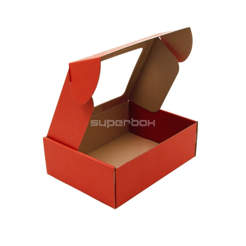 A5 formaadis kinkekarp akna ja läikiva südame mustriga A5 formaadis kinkekarp akna ja läikiva südame mustriga